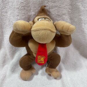 Donkey Kong Brown Plush with Red Tie